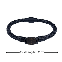 Bracelet en coquille de noix de coco NFC, bracelet intelligent en cuir chic, cadeaux de vacances, bracelet, 13,56 MHz RFID 213 215 216 OEM/ODM