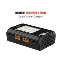 Chargeur/Déchargeur Intelligent Mini Double Canal ToolkitRC M6D 500W MAX 30A pour Batteries Lipo DC 1-6S, Pièces pour Modèles FPV et Avions RC