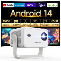 Proyector Portátil L018 Magcubic Android 14, Cine en Casa, WiFi, Compatible con HDMI y USB, para Exteriores, Dormitorio y Oficina