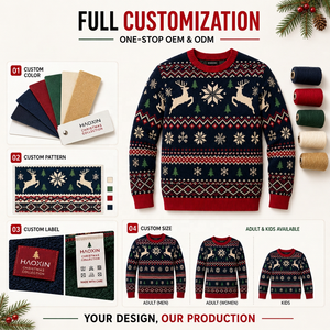 Long Sleeve Matching <strong>Couple</strong> Knit Top Adult Mens Red Winter Ski Pattern Ugly <strong>Christmas</strong> <strong>Jumper</strong> - Product Image 5