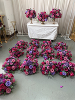 IFG Wholesale Floral Supplies Boules de fleurs rose vif et violet de 35 cm pour centres de table de mariage