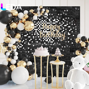 LEDA 30 * 30cm square sequin wind-driven <b>panel</b>, transparent wind-driven buckle <b>panel</b> birthday party background wall decorative - Product Image 2