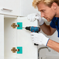 Gabarit d'installation pour charnières et loquets de cadre de porte en plastique - Utilisation par les menuisiers pour armoires de cuisine, de salle de bain et tiroirs domestiques |   ODM disponible