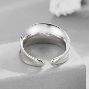 Anillo de banda lisa geométrico moderno, unisex, para uso diario, regalo de joyería de moda - Product Image 4
