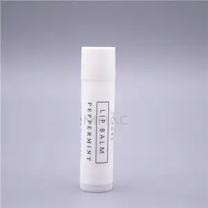 Matte Trắng PP Chapstick Container Ống Chai 5 Gam Cho Lip Balm Ống