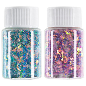 10g/Botella Lentejuelas Gruesas Arcoíris para Uñas, Polvo de Gel para Decoración de Uñas, Pegatinas de Purpurina para Uñas - Product Image 5