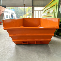 Conteneur à déchets à crochet de 2 à 13 m³, bac à ordures galvanisé, construction durable, bac à déchets pour usage commercial