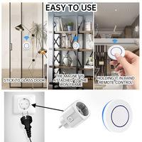 Prise intelligente WiFi 433 MHz, interrupteur adhésif sans câblage pour garage, hôtel et appareils électroménagers