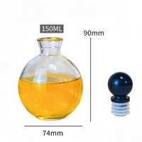 Diffuseur de parfum de luxe en verre globe de 150 ml, flacon à base épaisse en forme d'orbite avec boîte pour parfum d'intérieur et aromathérapie