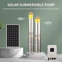 Pompe solaire submersible haute pression 10-180m Série HR 1500W DC sans balais pour puits profond, idéale pour l'agriculture