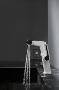 Hiện đại Retro duy nhất-lỗ Brass vòi nước với pháp ngăn kéo nước nóng lạnh tap và clo loại bỏ bộ lọc màu đen chậu rửa - Product Image 3