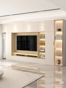 Meuble <span class=keywords><strong>TV</strong></span> modulaire minimaliste avec aménagement personnalisable, montage facile, ensemble de meubles muraux pour <span class=keywords><strong>TV</strong></span>, solution de rangement multimédia pour salon - Product Image 6
