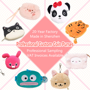 Custom Cartoon Coin Purse Animal Zipper Pouch Plush Kitten Storage Bag Change Purse Fluffy Sheep Rabbit Coin Card Holder - Product Image 1