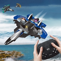 Avion télécommandé en mousse pour enfants-Évitement d'obstacles RC Fighter Jet Drone 4 axes Quadcopter