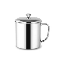 Gobelet en acier inoxydable finition miroir de 250ml du fabricant avec couvercle pour cadeaux d'affaires-Gobelets à boire pour café, bière et vin