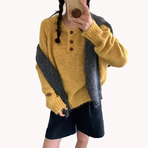 Pull en tricot décontracté et polyvalent, style doux, nouvelle arrivée automne-hiver, mode féminine, nouvelle arrivée en tricot - Product Image 3