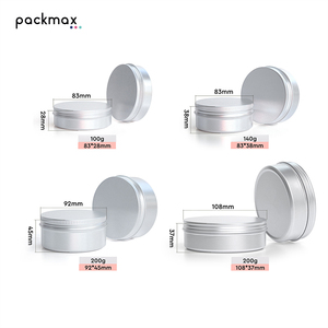 Pot en aluminium personnalisé pour crème froide, crème pour le visage, crème pour les mains, baume à lèvres - Boîte en étain ronde à visser, hermétique et rechargeable - Product Image 6