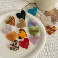 YOYI Love Acetate Barrette à cheveux pour enfants, style européen-américain, mignonne, haut de gamme, avec frange latérale, pour cheveux rebelles, type bec de canard, 5 cm, petite taille