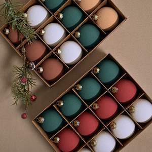 Nouvel ensemble de boules de Noël créatives électroplaquées transfrontalières, incassables et réutilisables, décorations suspendues pour sapin - Product Image 2