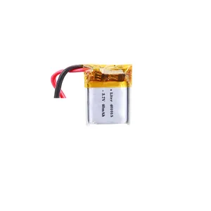 Baterai Lipo 3.7V Li-po Terkecil Baterai Polimer Litium 401016 401015 40MAh untuk Baterai Headset