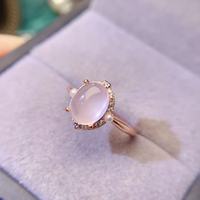 Nouveau design 925 argent Sterling naturel Rose Quartz Pinky bague de fiançailles personnalisée bijoux uniques pour les femmes