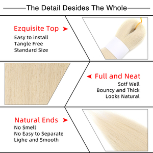 Extensions de couleurs personnalisées Crochet pour l'expression des cheveux africains Tresses ombrées Tresse facile Cheveux tressés synthétiques pré-étirés - Product Image 6