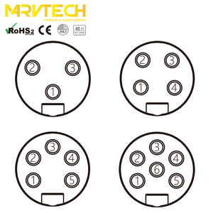 Marvtech Female 3/4/5/6 Pole 7/8 Overmoulded <b>Power</b> <b>Cable</b> Connector for Factory Automation Actuator Boxes - Product Image 6
