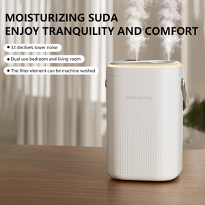 Nouveau <span class=keywords><strong>mini</strong></span> humidificateur ultrasonique diffuseur de brume intelligent contrôlé par application, batterie, utilisation en extérieur, capacité de 1,3 L, humidificateur d'air de bureau - Product Image 6