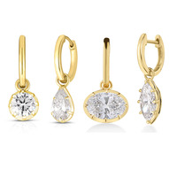 Boucles d'oreilles pendantes ovales en plaqué or avec zircon cubique, bijoux de luxe pour femmes