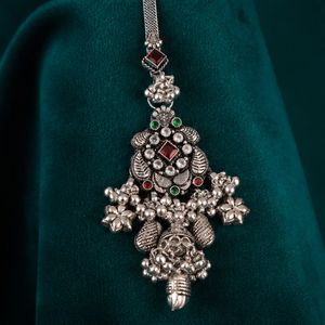 Pendentif décoratif ethnique artisanal en argent 925, oxydé, avec motif Ghungroo, accessoire de poignet traditionnel juif - Product Image 4