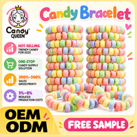Certificat HACCP/BRC, bonbons en vrac, bracelet, collier, bonbons colorés en forme de comprimés, saveur de fruits sucrés, OEM ODM, emballage personnalisé