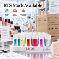 Huile à lèvres carrée RTS 4ml hydratante effet brillant waterproof 6 teintes faible MOQ 2 pièces vente en gros logo personnalisé