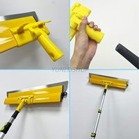 Ensemble de 3 spatules en acier inoxydable, outil de lissage mural pour plaques de plâtre, nivellement des murs, réparation des plafonds et décoration intérieure