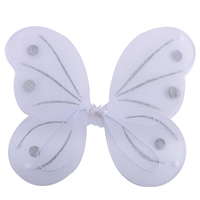 Ensemble de costume pour petites filles, ailes de papillon en nylon, baguette magique, ailes d'ange, ailes de fée, pour déguisements et jeux de rôle