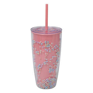 2024 nueva taza de agua de plástico arcoíris creativa moda gran capacidad señoras Kawaii botella de agua de paja - Product Image 6