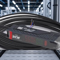 Amplificador de Fibra Óptica de Doble Pantalla JINGJIAKE BV-SK40-11, Salida NPN 12-24VDC, Sensor, Riel DIN 4095, Venta al por Mayor de Fábrica