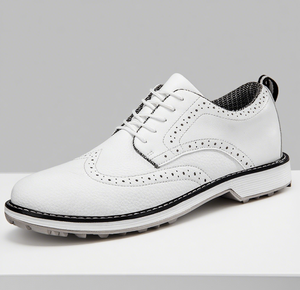 Chaussures <span class=keywords><strong>de</strong></span> <span class=keywords><strong>golf</strong></span> professionnelles pour hommes, baskets pointues antidérapantes pour l'extérieur et imperméables avec logo personnalisable - Product Image 1