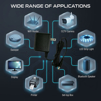 Adaptador de Corriente Personalizado de 12V 1.5A, Negro, 5.5*2.1mm/5.5*2.5mm, Transformador de 18W, Fuente de Alimentación CC, Montaje en Pared, Adaptador de 12V 1.5A