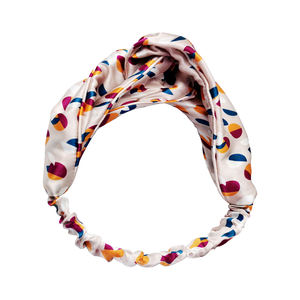 Großhandel Frauen Haarschmuck benutzer definierte Logo Luxus Haar Kopfband Druck 100% Maulbeer Tier muster Seide Stirnbänder - Product Image 5