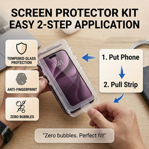 ฟิล์มกระจกนิรภัยแบบติดตั้งง่ายสำหรับ iPhone 18 Pro Max พร้อมชุดอุปกรณ์ติดตั้งป้องกันฝุ่นและรอยขีดข่วนจากผู้ผลิต - Product Image 2