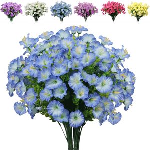 Morning Glory artificielle buis arbustes verdure en plastique pétunia pour la maison jardin suspendu jardinière porche Patio décoration de mariage - Product Image 6