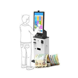Cho 27 inch 10 điểm màn hình cảm ứng khách sạn check-in tự phục vụ kiosk SDK tiền mặt/thẻ thanh toán thẻ Dispenser kim loại trường hợp Android OS - Product Image 5