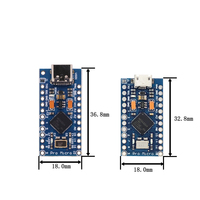 Módulo Micro USB Tipo-C Pro para Arduino ATmega32U4 5V/16MHz 3.3V/8Mhz con Cabezal de Pines de 2 Filas, Placa de Interfaz USB Leonardo