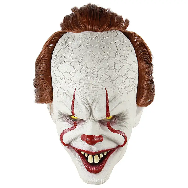 Masque de clown retourneur d'horreur pour homme, en latex, accessoires de Costume pour la fête d'halloween, livraison gratuite
