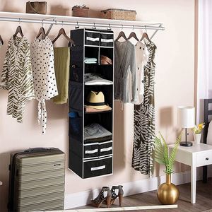 Customized 7-Shelf <b>Collapsible</b> Wardrobe Sturdy Hanging Closet Organizer Drawers Plastic <b>Storage</b> Clothes Bags Organized <b>Storage</b> - Product Image 6