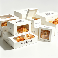 Caja de Pan de Cartón de Alta Gama con Logotipo Personalizado, Forro de Esponja, Laminación Mate y Ventanas para Pasteles y Embalaje de Regalos
