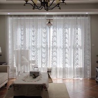 Gorden Bordir Custom, Estetika Pastoral Korea dengan Renda di Bagian Dalam, Gaya Amerika Nordik untuk Ruang Tamu dan Kamar Tidur, Bordir Siap Pakai