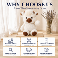 Peluche personnalisée Petite Vache – Créez votre design – Animal en peluche super doux de dessin animé pour filles avec doublure en maille