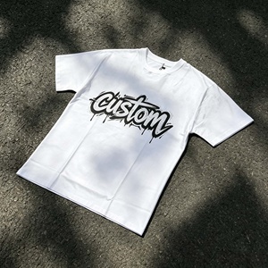 T-shirt surdimensionné à manches courtes pour homme avec motif imprimé lettres, style streetwear, col rond, décontracté - Product Image 1