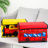 Grand Organisateur de Vêtements en Tissu pour Enfants Commodément Pliable Cube Bacs de Rangement avec Couvercles Rectangle Forme Boîte à Jouets pour Enfants